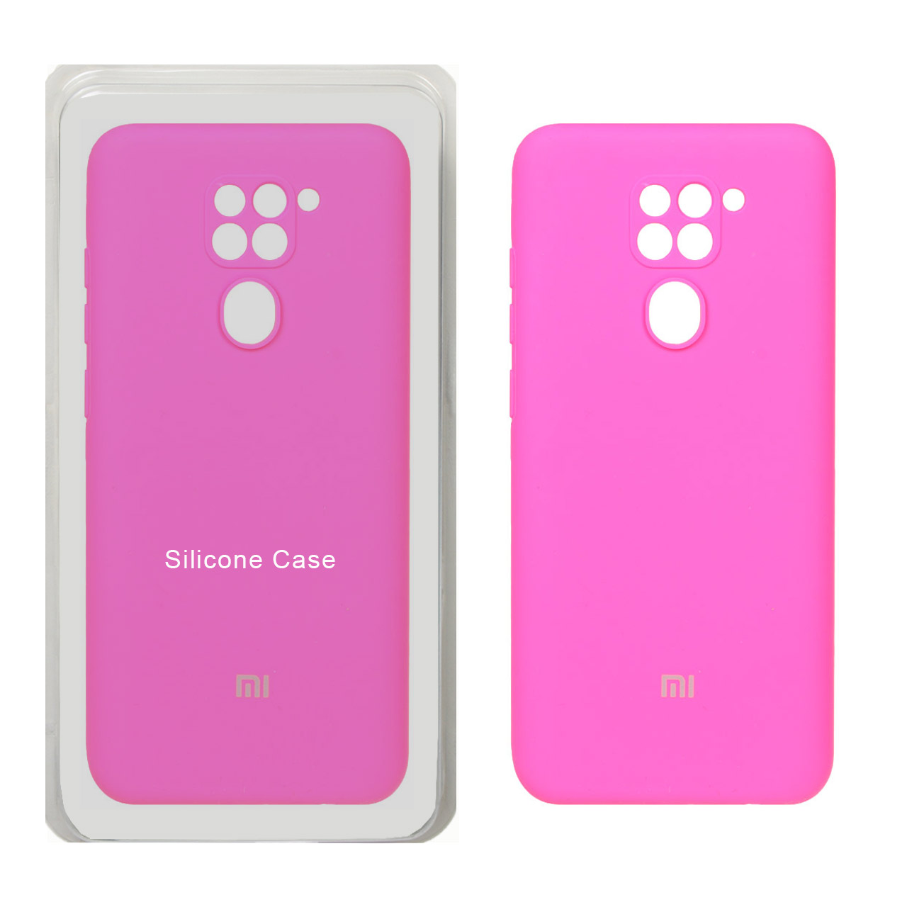 قاب سیلیکونی پاک کنی محافظ لنزدار اورجینال Xiaomi Redmi Note 9 / Redmi 10X 5G / Redmi 10X Pro 5G - صورتی فانتزی (پک اصلی)